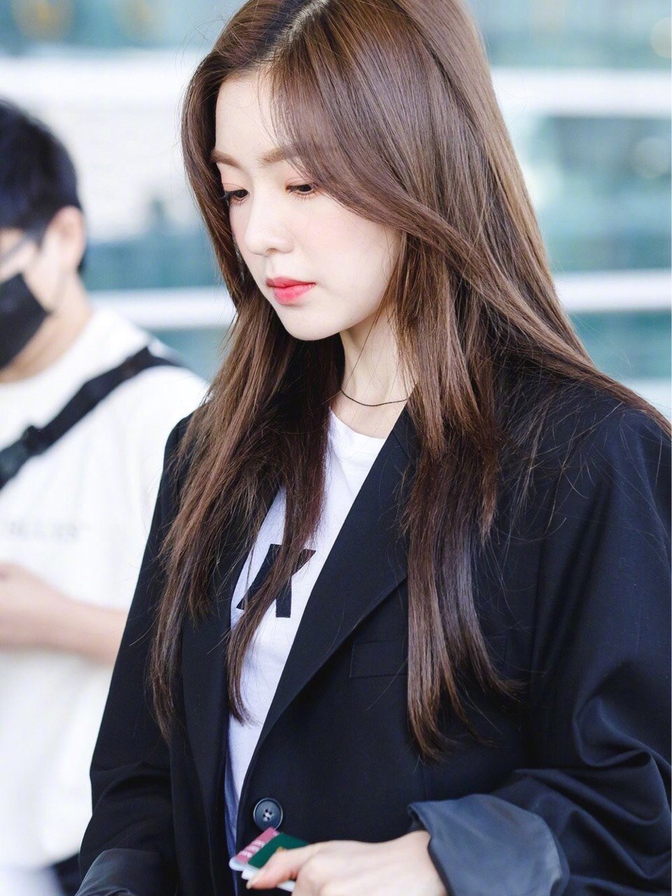 韩国女星发型长发图片