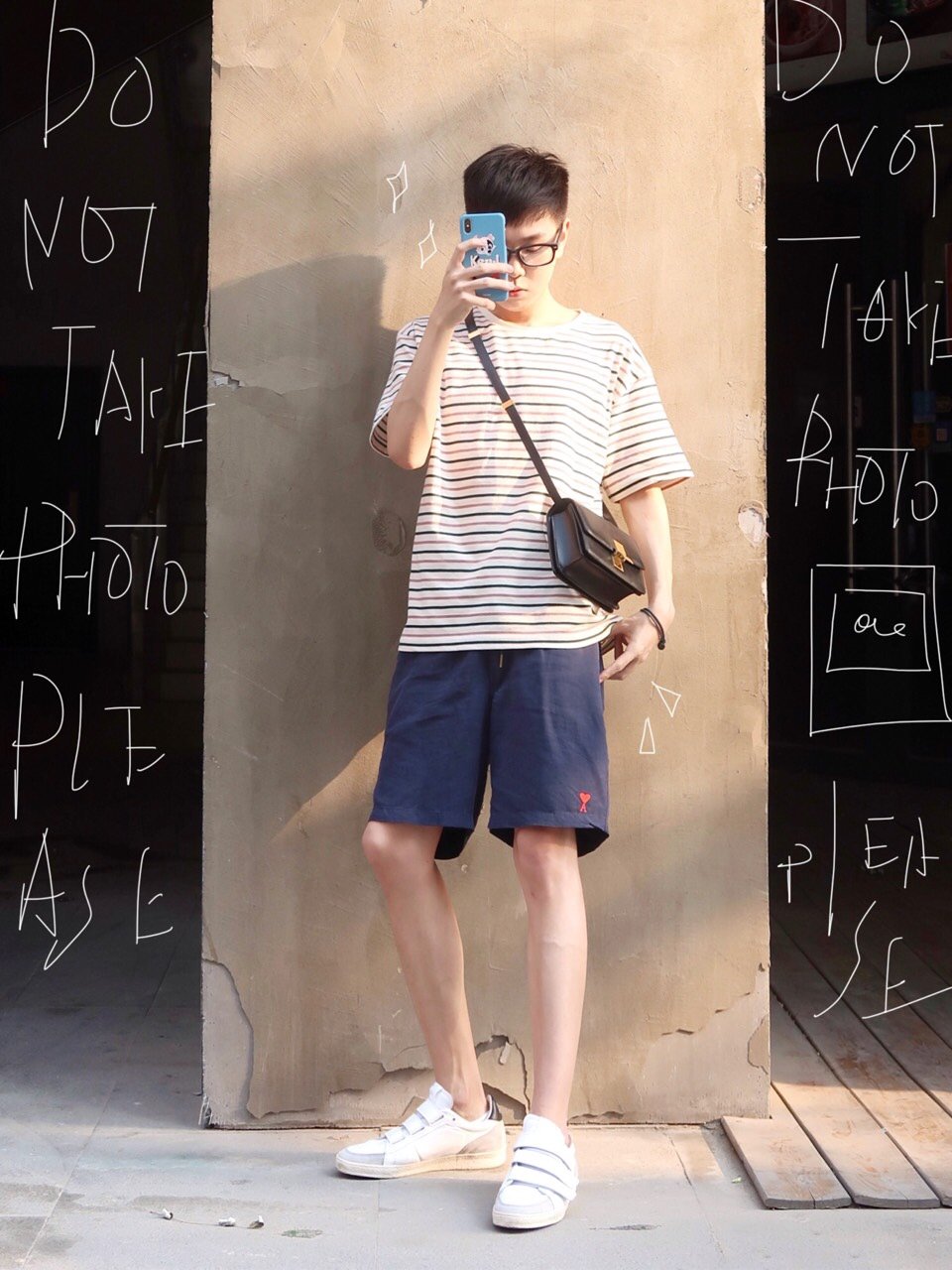 男士穿搭|条纹t配短裤 夏天这么穿简单又耐看