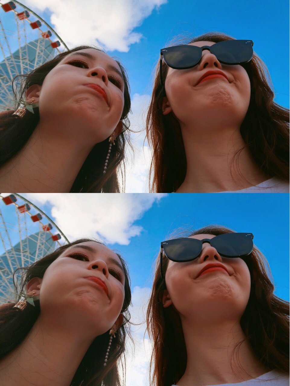 解锁闺蜜拍照pose搞怪俏皮的游乐场自拍78