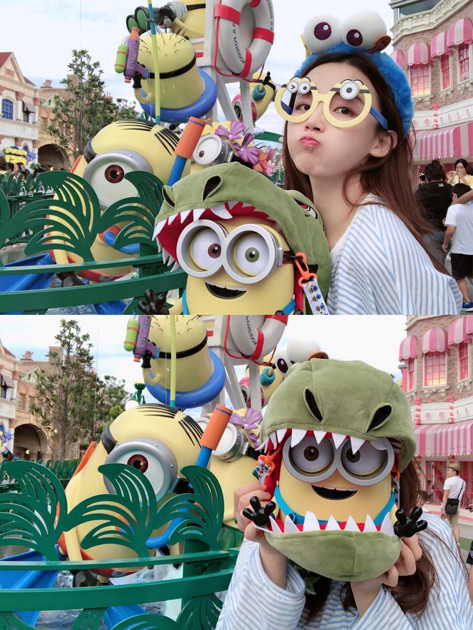 游乐园可爱自拍教程 爱爱的一天