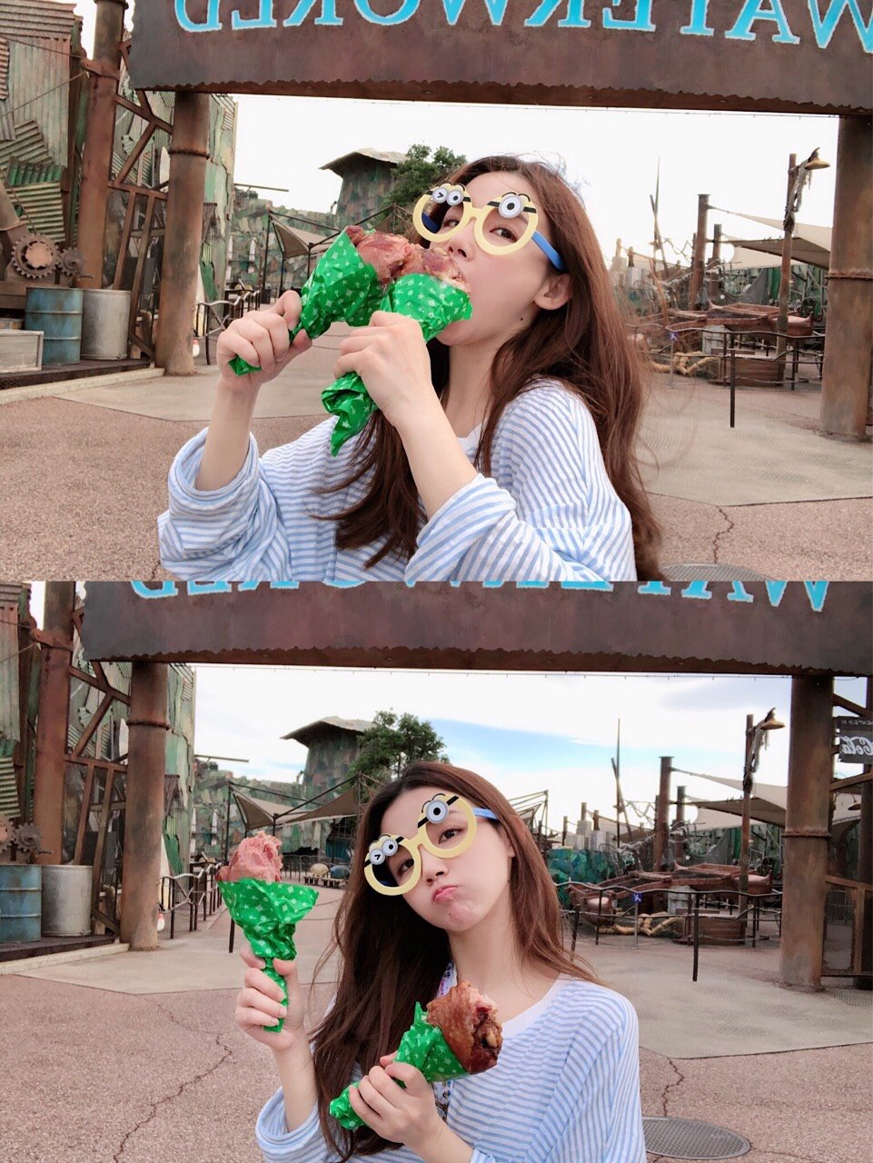 游乐园可爱自拍教程 爱爱的一天