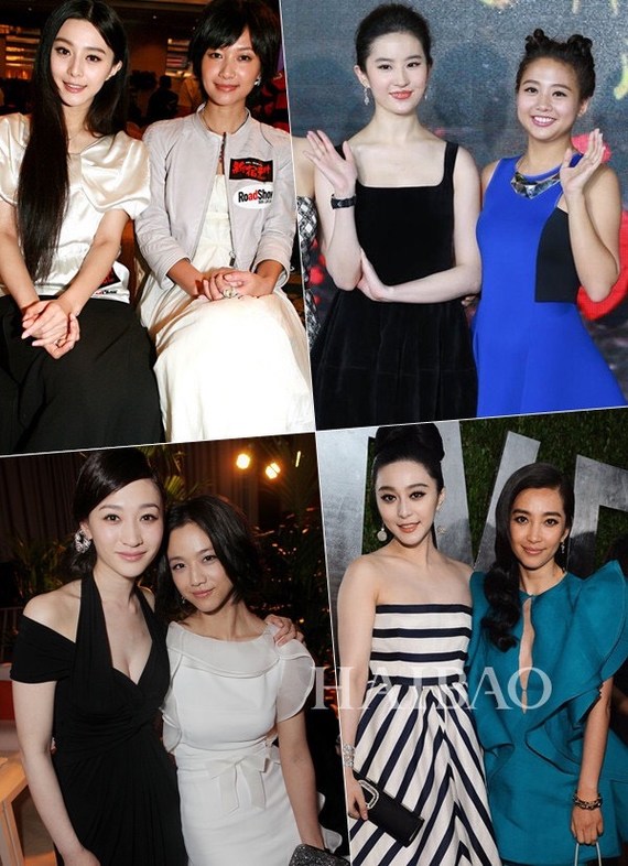 为了写这篇文章,我几乎翻遍了女明星们的合照,总结了最最最重要的几点
