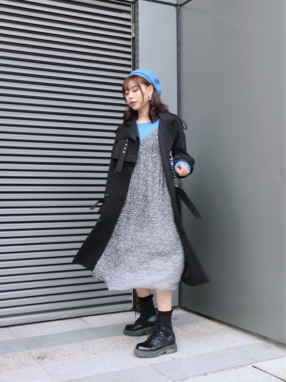 ootd|日杂穿搭小个子秋冬蓝黑cp搭配!