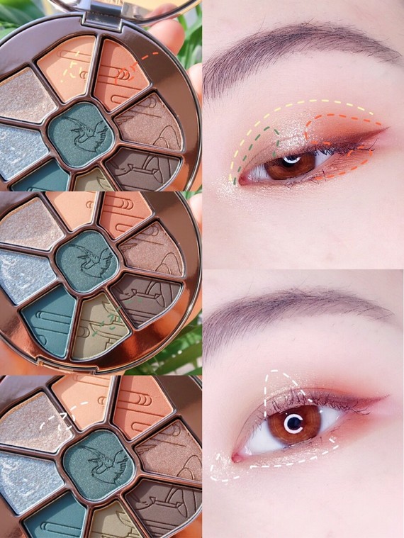 花西子西湖印记眼影 试色&日常妆容分享