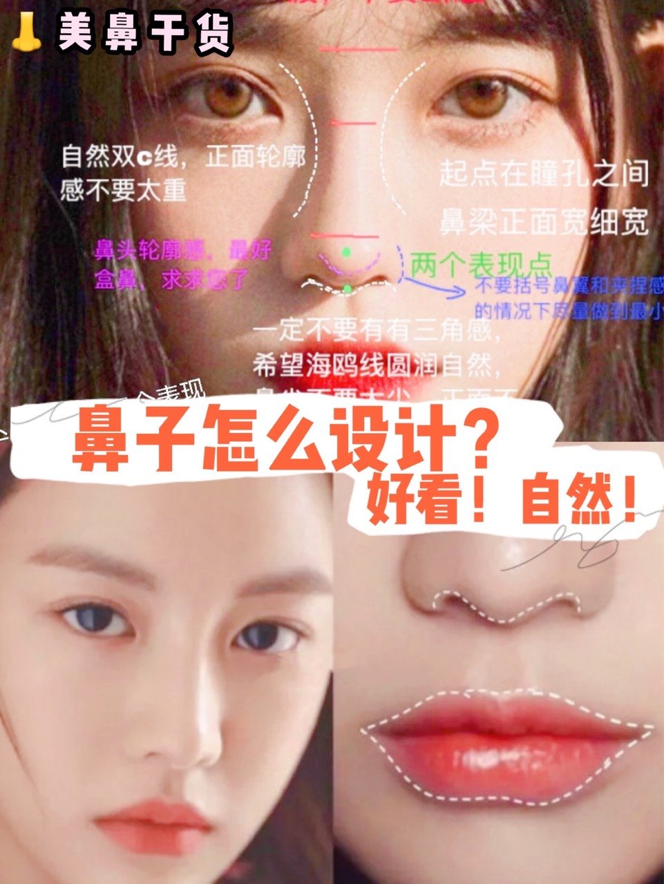 好看的鼻子要满足鼻背美学!