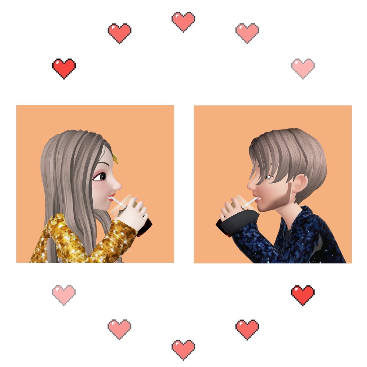 自制的情侣头像嘻嘻