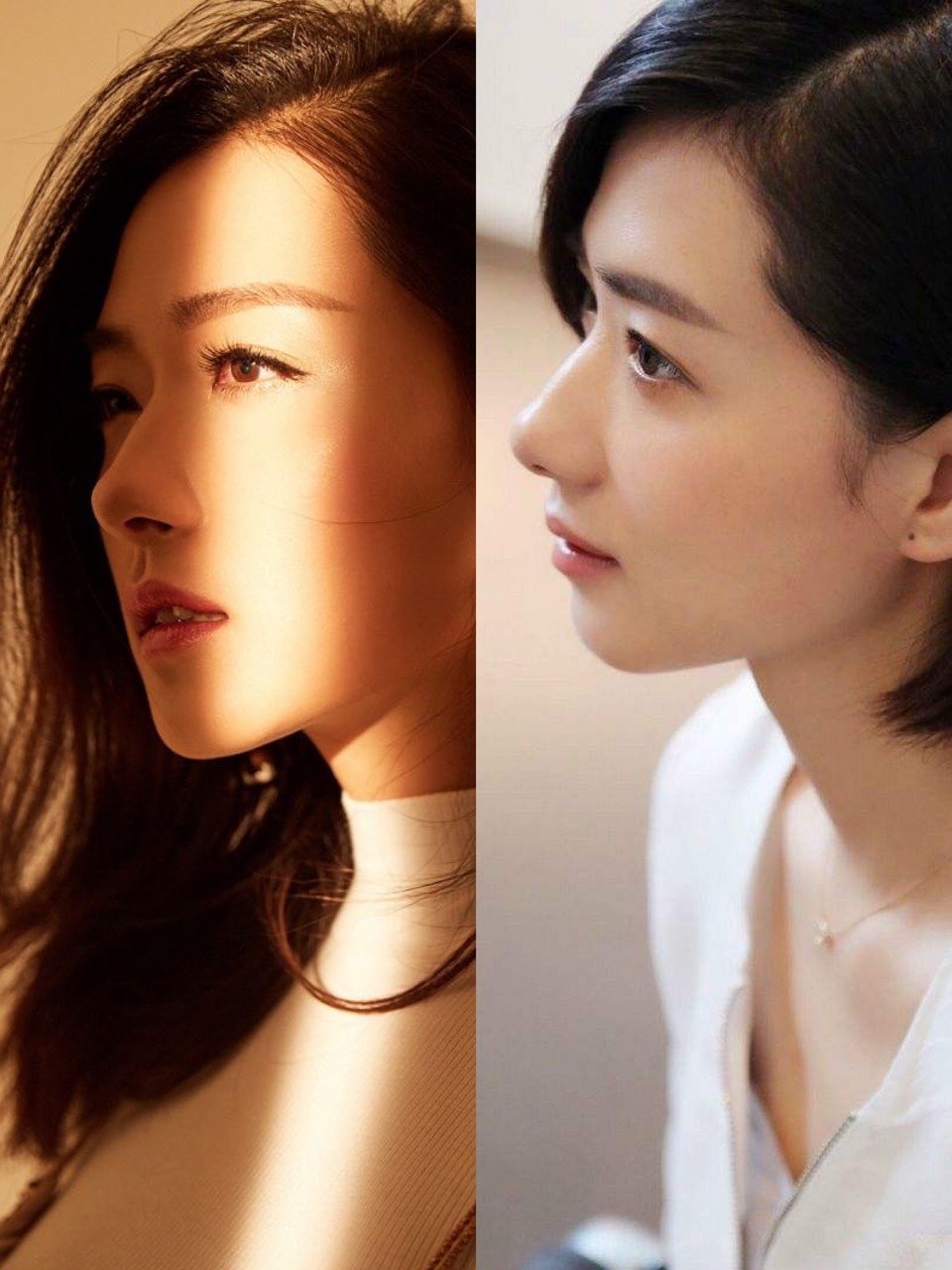 实名制赞美万茜小姐姐的侧颜,简直是长在标准尺上,教科书似的标准.