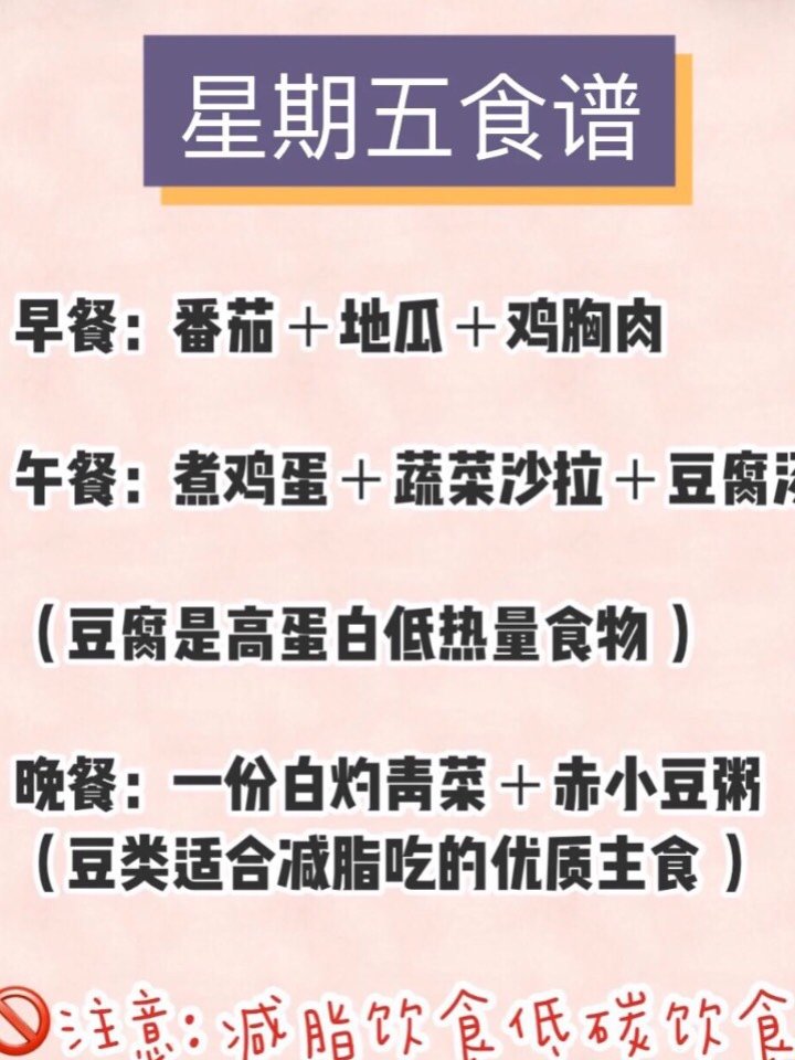 高效减肥瘦10斤 一周减肥食谱 快速瘦身