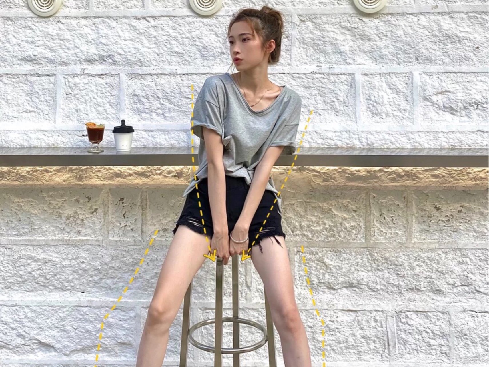 探店拍照pose图文集大长腿坐 姿拍照