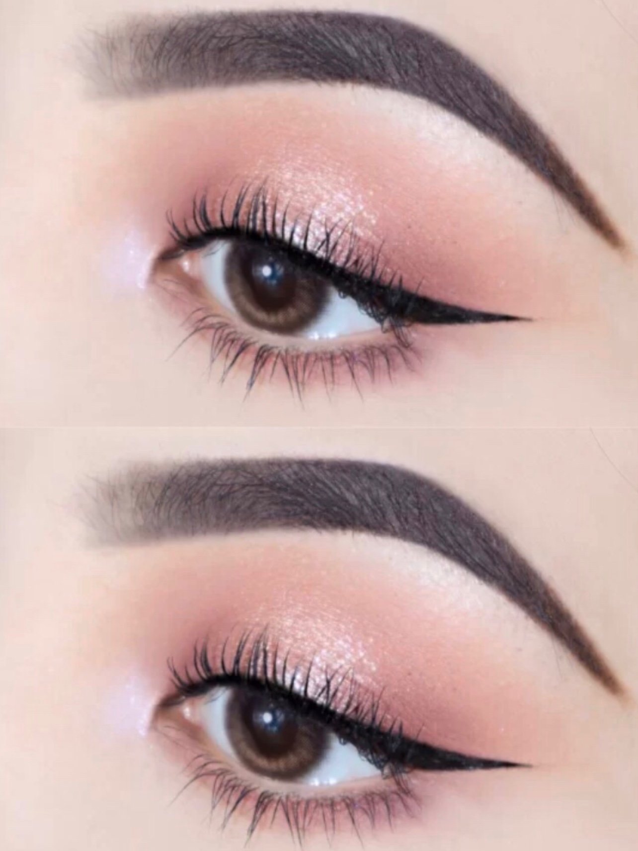 轻欧美混血妆容w教你画会消肿的粉色眼影