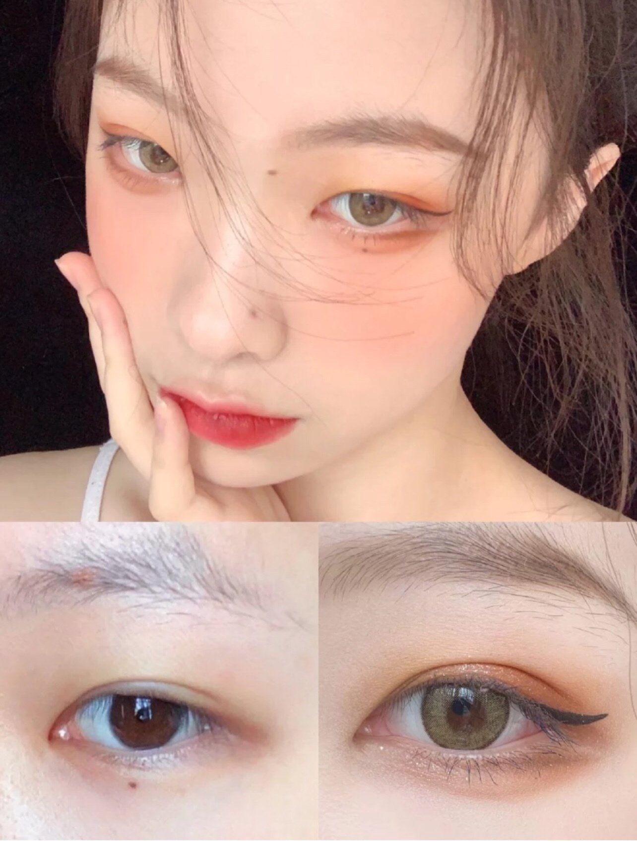 因为我不爱贴双眼皮贴眼睛会显得肿一点想靠双手拥有大眼睛的姐妹往下