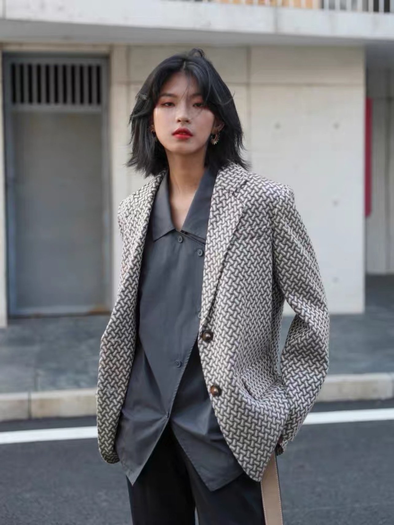 ootd穿搭打卡复古西装超爱