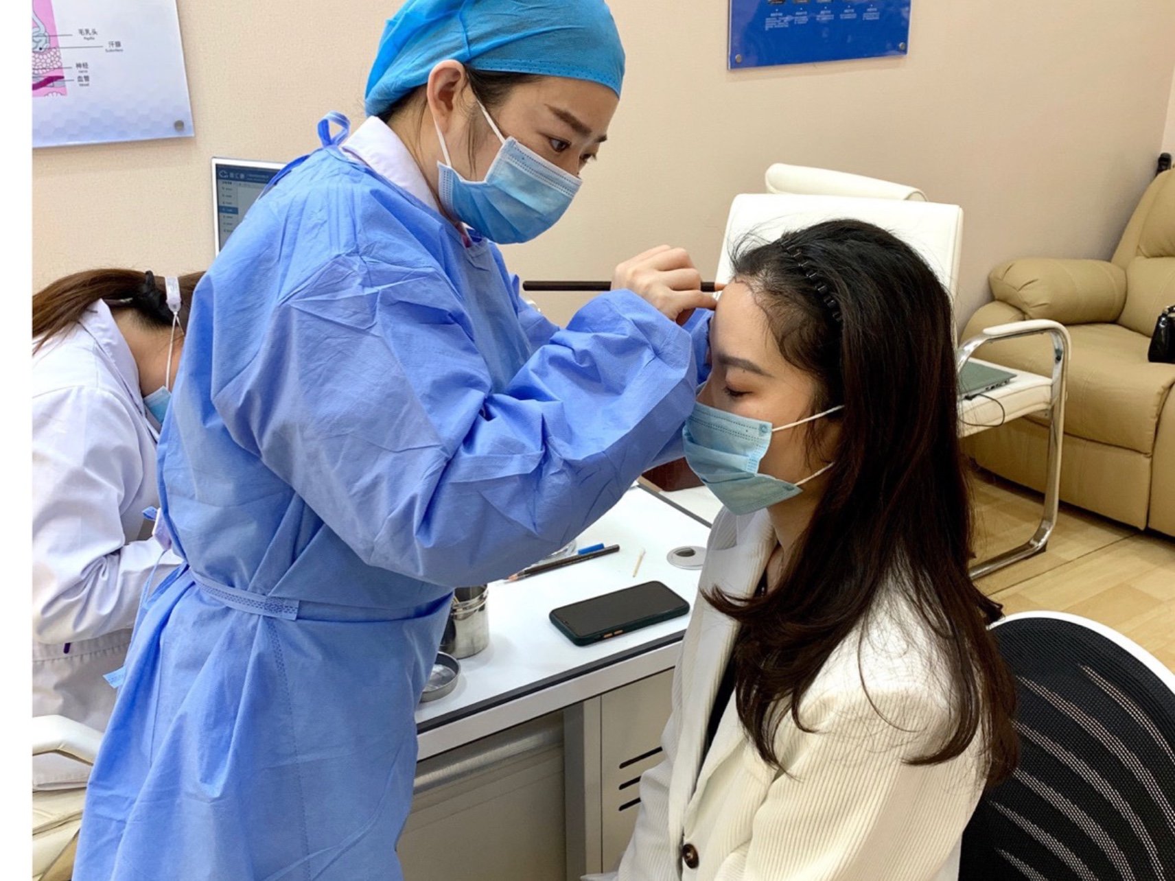 【种植发际线】sht 500毛囊单位 微针植发 隐形剃发