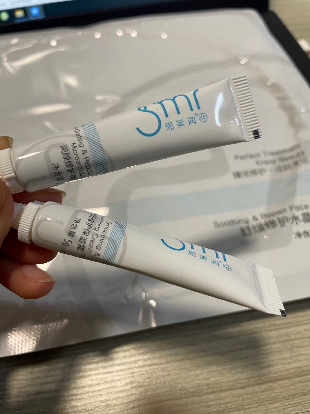 思美润四件套试用分享两张脸那么大的面膜你见过吗04