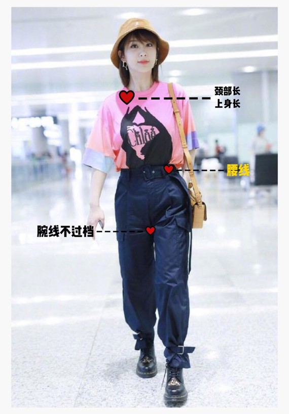 首先,杨紫的比例不好,五五分,大家知道腿长即视感是怎么来的?