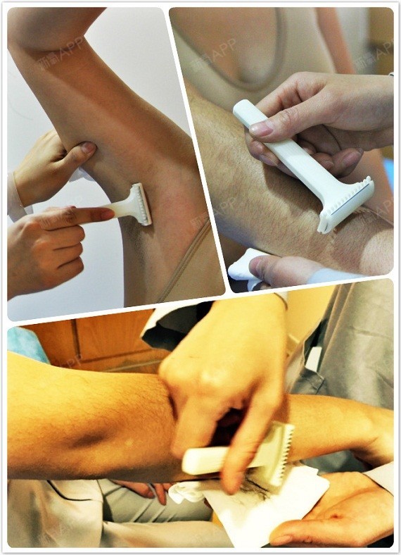 拍照留念完成,接下来就是就是备皮环节了,备皮是我们的专业说法,其实