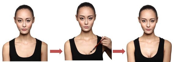 平胸女孩困扰1:出门画"胸线"撑场面~但一遇到雨水汗水立马c cup变a