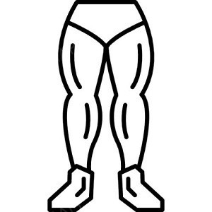 xo型腿:    站立时,脚尖和脚跟并拢,膝盖也并拢,但双腿内外侧都存在