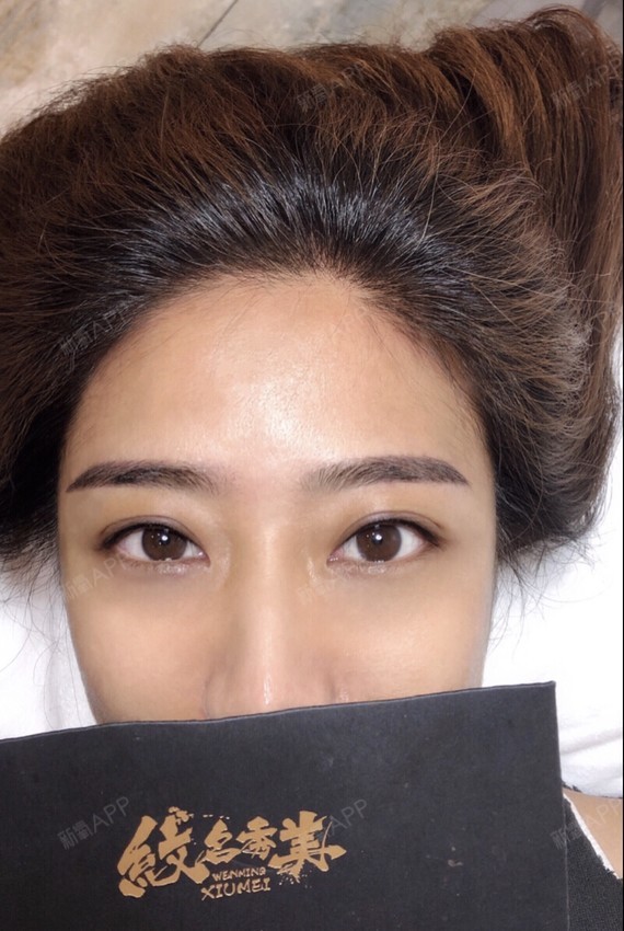 北京半永久纹眉好不好_效果图_氧气胡里泡泡半永久纹眉术后第32天