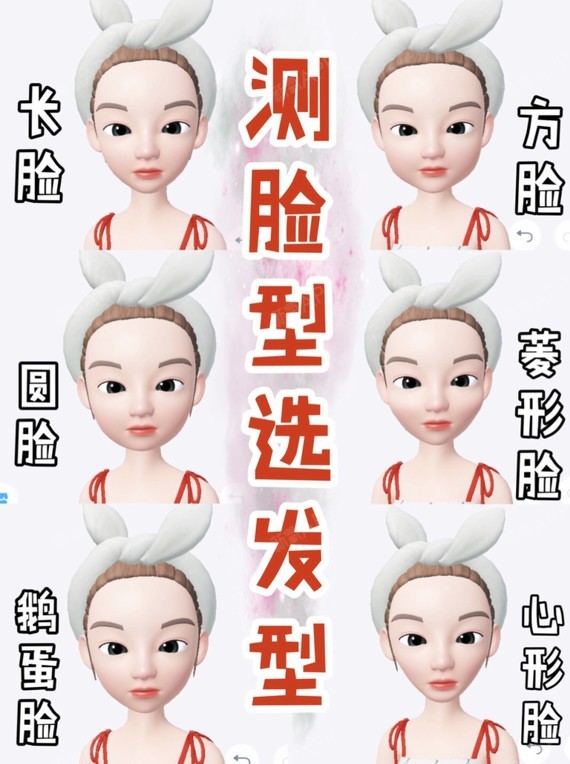 脸型配发型 女士模拟图片