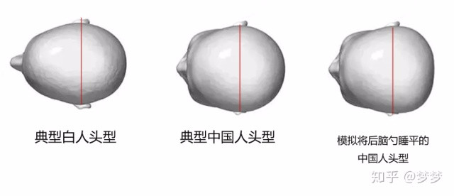 特别是第三个头骨,我模拟了下后脑勺更平的情况(再次吐槽老一辈"平