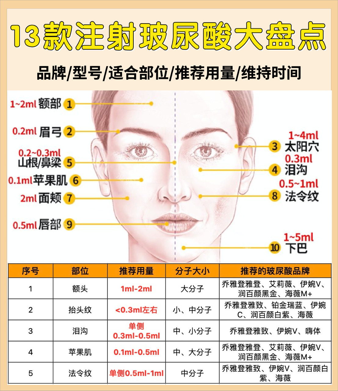 玻尿酸填充部位图图片