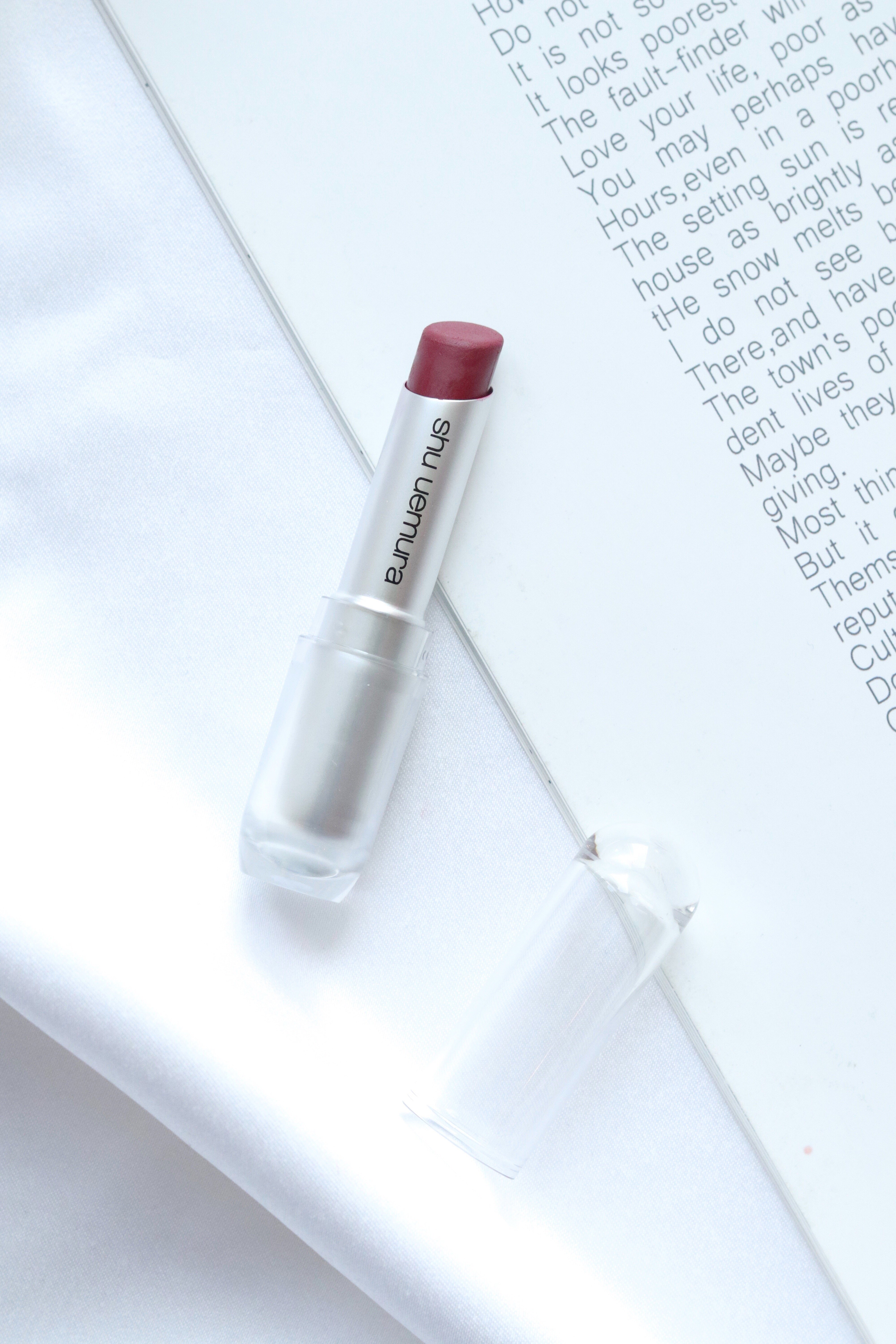 口红试色|植村秀哑光唇膏mwn285 梅子酒