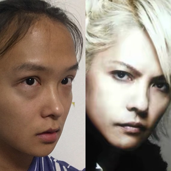 我本来觉得正面看鼻头不太精致,但是又找了张图,发现无精修的hyde