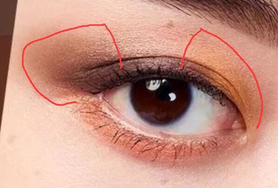 ps:我图上标的是眼头眼尾的大概位置着色位置,不是说画的时候就这一块