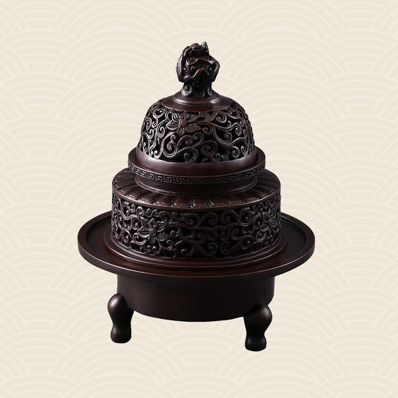 故宫博物院龙钮三足熏炉