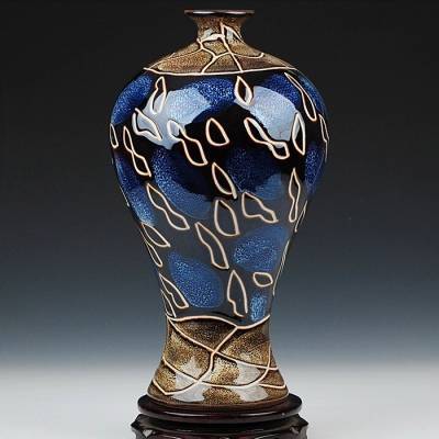 景德镇仿古颜色釉窑变花瓶 现代家居摆件【美人瓶】