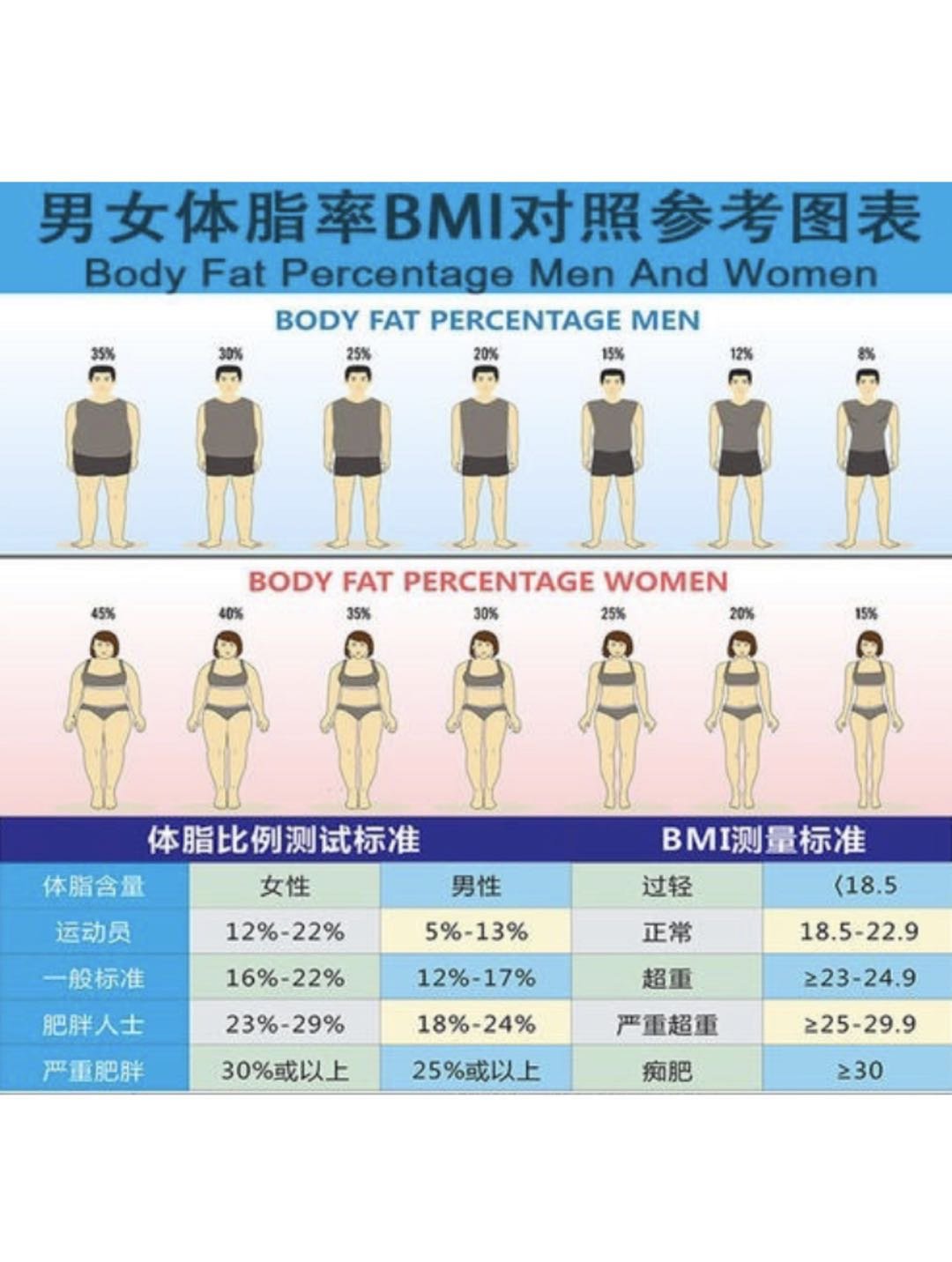 男生女生体脂率图片图片