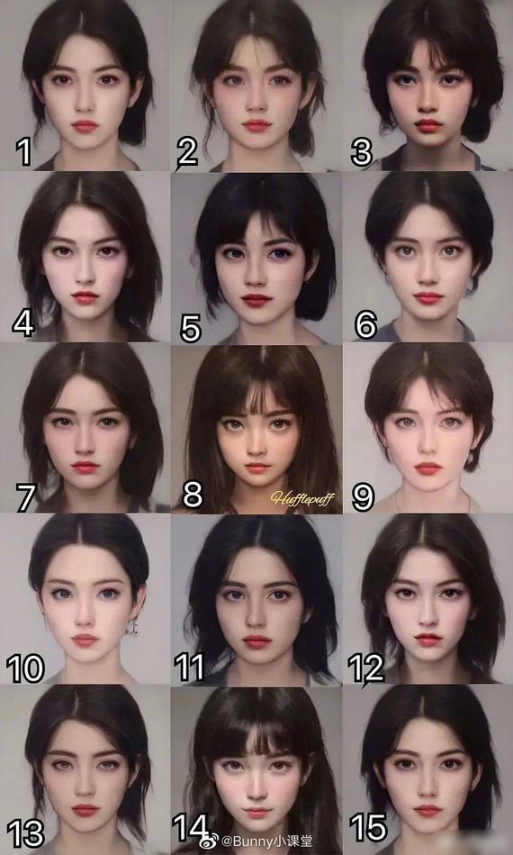 来选你的审美取向脸!女版建模脸合集,1~15有你喜欢的么