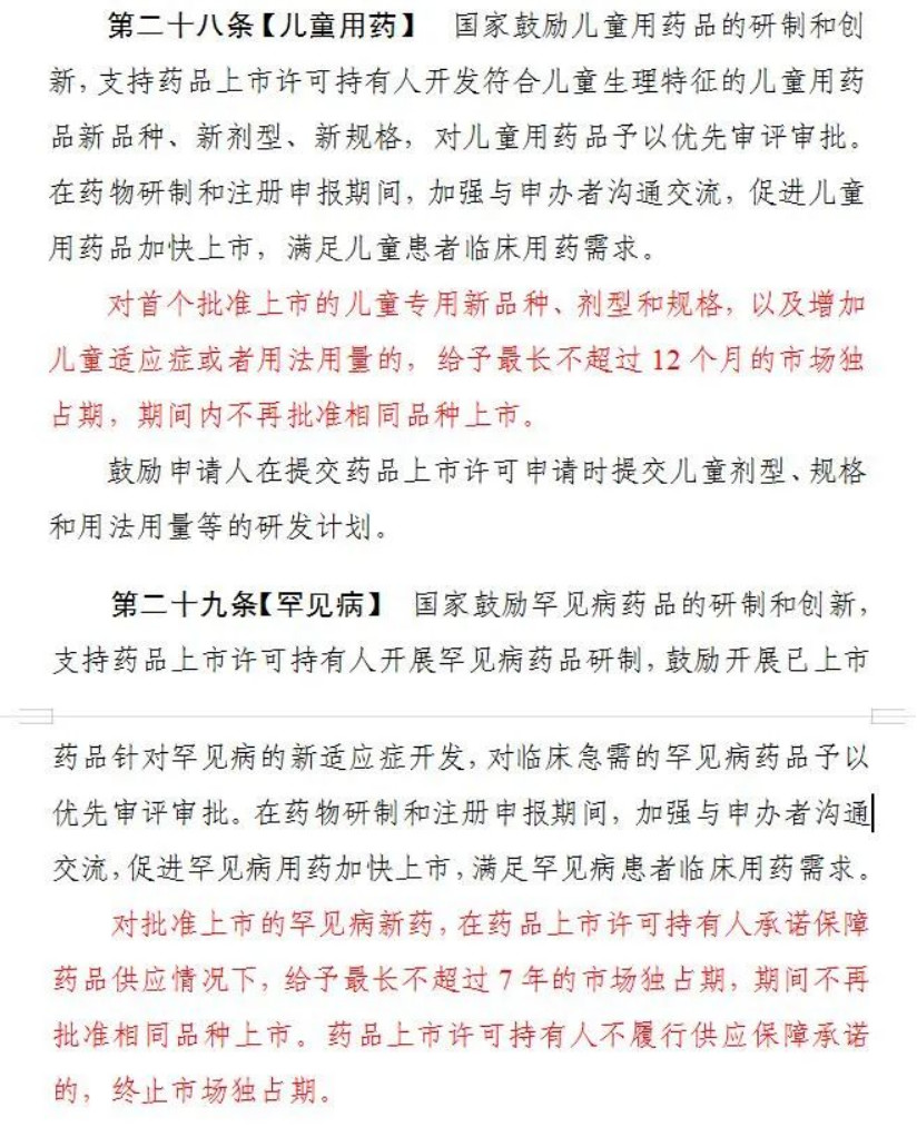 药品管理法实施条例修订征求意见：罕见病新药可享7年市场独占期